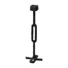 Candelabro decorativo de metal negro forjado de 33 cm de alto con diseño moderno y base cuadrada