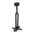Candelabro decorativo de metal negro forjado de 27 cm, diseño moderno y elegante para el hogar.