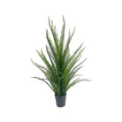 Helecho artificial verde vibrante en maceta negra mediana - Vilá Decoración - Muebles y decoración en Medellín y Colombia