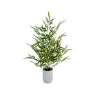 Planta de bambú artificial en maceta gris para interiores - Vilá Decoración - Muebles y decoración en Medellín y Colombia