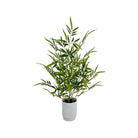 Planta de bambú artificial en maceta gris para interiores - Vilá Decoración - Muebles y decoración en Medellín y Colombia