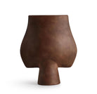 Jarrón terracota marrón oscuro para decoración - Vilá Decoración - Muebles y decoración en Medellín y Colombia