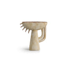 Jarrón beige de terracota con mango orgánico - Vilá Decoración - Muebles y decoración en Medellín y Colombia