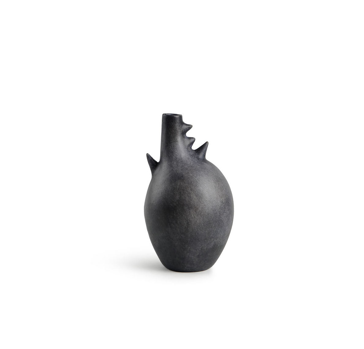 Jarrón negro de terracota orgánico para interiores - Vilá Decoración - Muebles y decoración en Medellín y Colombia