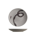 Plato decorativo gris con diseño negro para pared - Vilá Decoración - Muebles y decoración en Medellín y Colombia