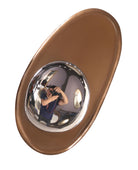 Aplique de pared marrón con cúpula plateada - Vilá Decoración - Muebles y decoración en Medellín y Colombia