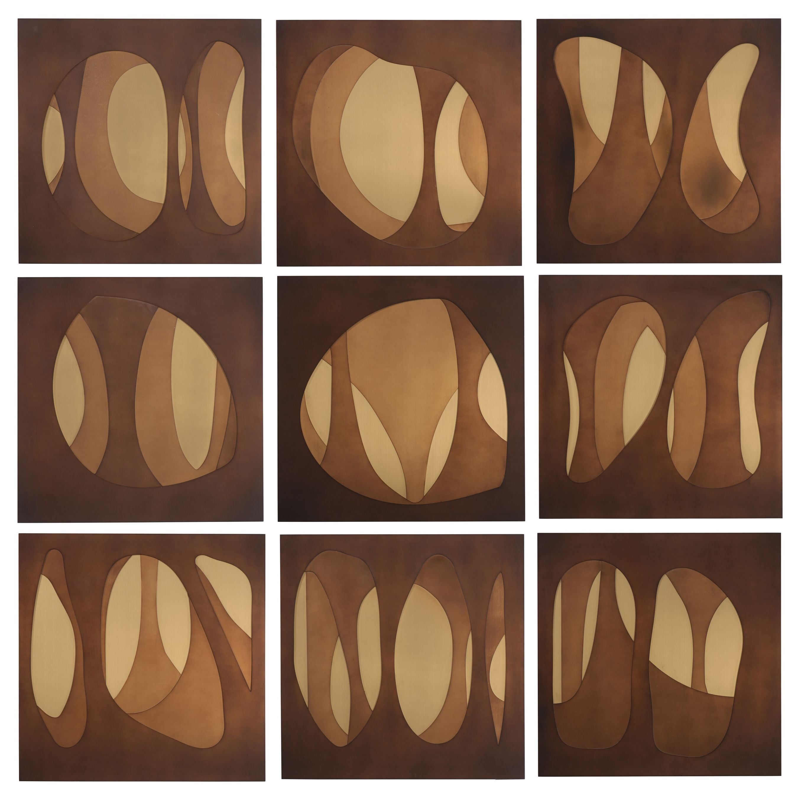 Apliques de pared decorativos marrón y crema set x9 - Vilá Decoración - Muebles y decoración en Medellín y Colombia