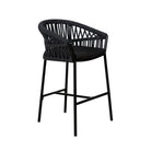 Silla de bar exterior negra en aluminio - Vilá Decoración - Muebles y decoración en Medellín y Colombia