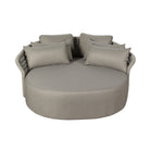 Sofá exterior redondo gris claro para jardín - Vilá Decoración - Muebles y decoración en Medellín y Colombia