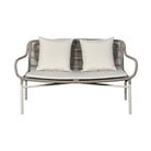 Sofá exterior gris claro de dos plazas cómodo - Vilá Decoración - Muebles y decoración en Medellín y Colombia