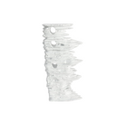 Escultura decorativa abstracta blanca con textura de capas y orificios para hogar de lujo