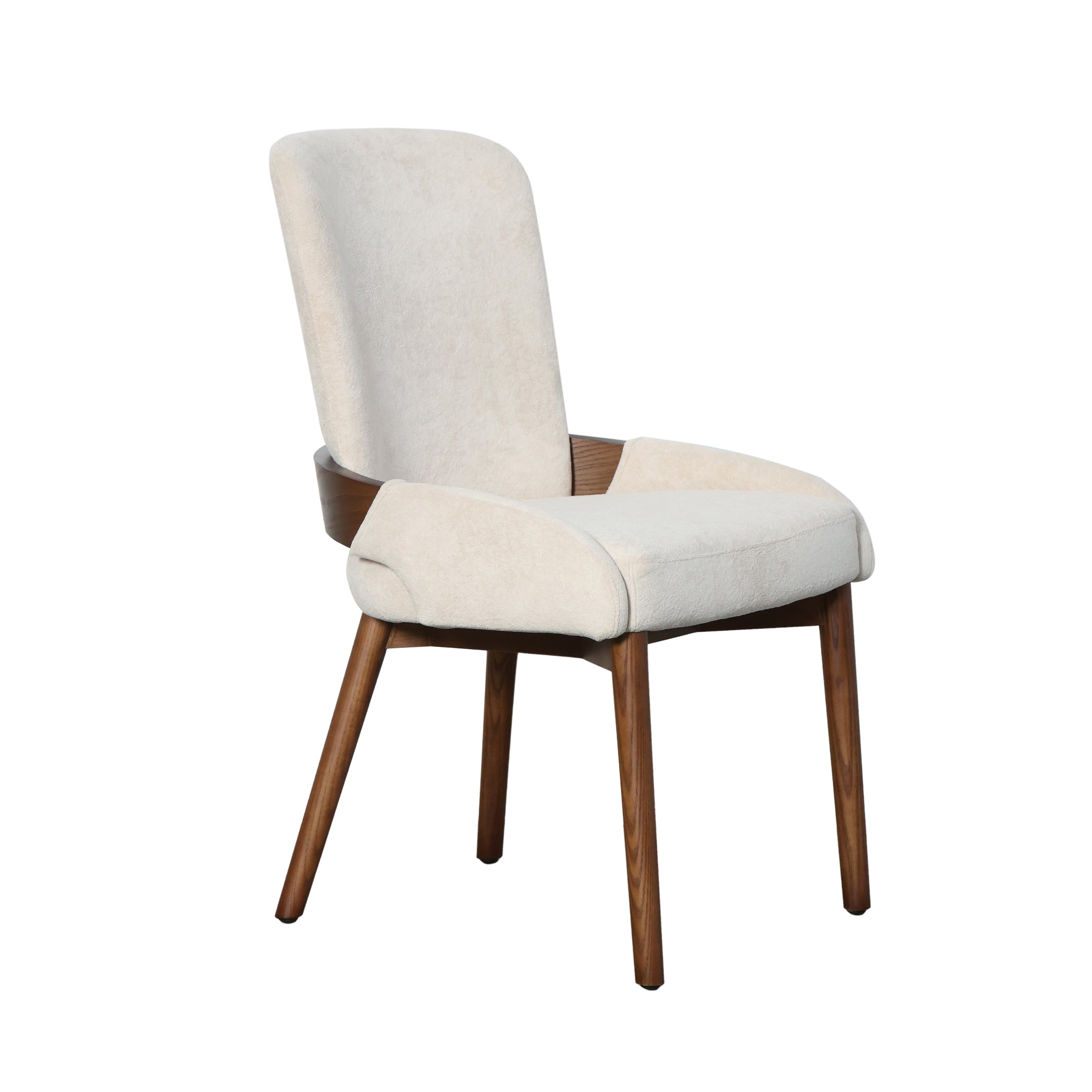 Silla comedor beige con tapicería aterciopelada - Vilá Decoración - Muebles y decoración en Medellín y Colombia