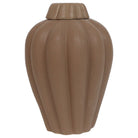 Jarrón de gres marrón claro para decoración - Vilá Decoración - Muebles y decoración en Medellín y Colombia