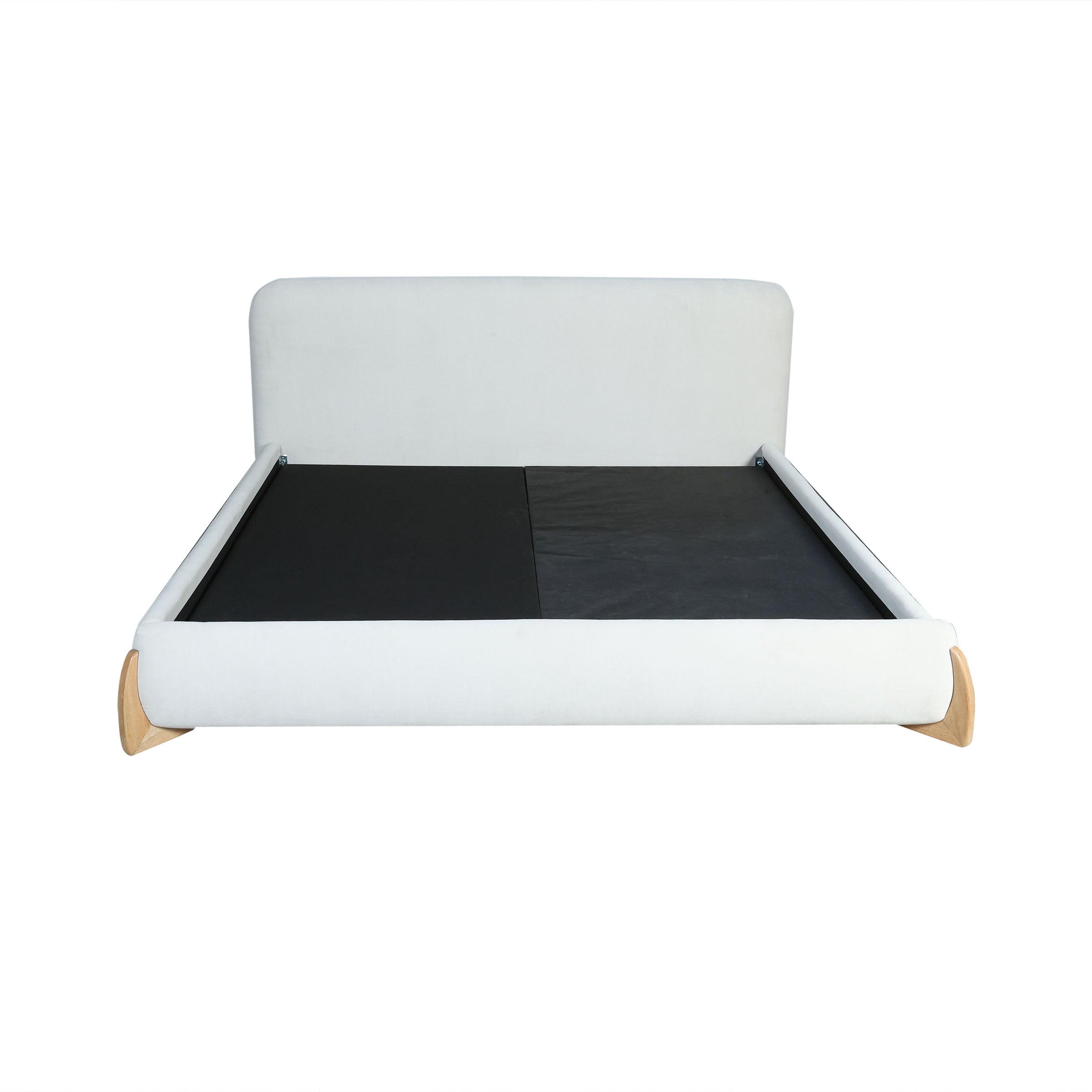 Cama Lunaria matrimonial blanca con cabecero acolchado - Vilá Decoración - Muebles y decoración en Medellín y Colombia