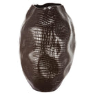 Jarrón negro con textura escamada decorativo - Vilá Decoración - Muebles y decoración en Medellín y Colombia