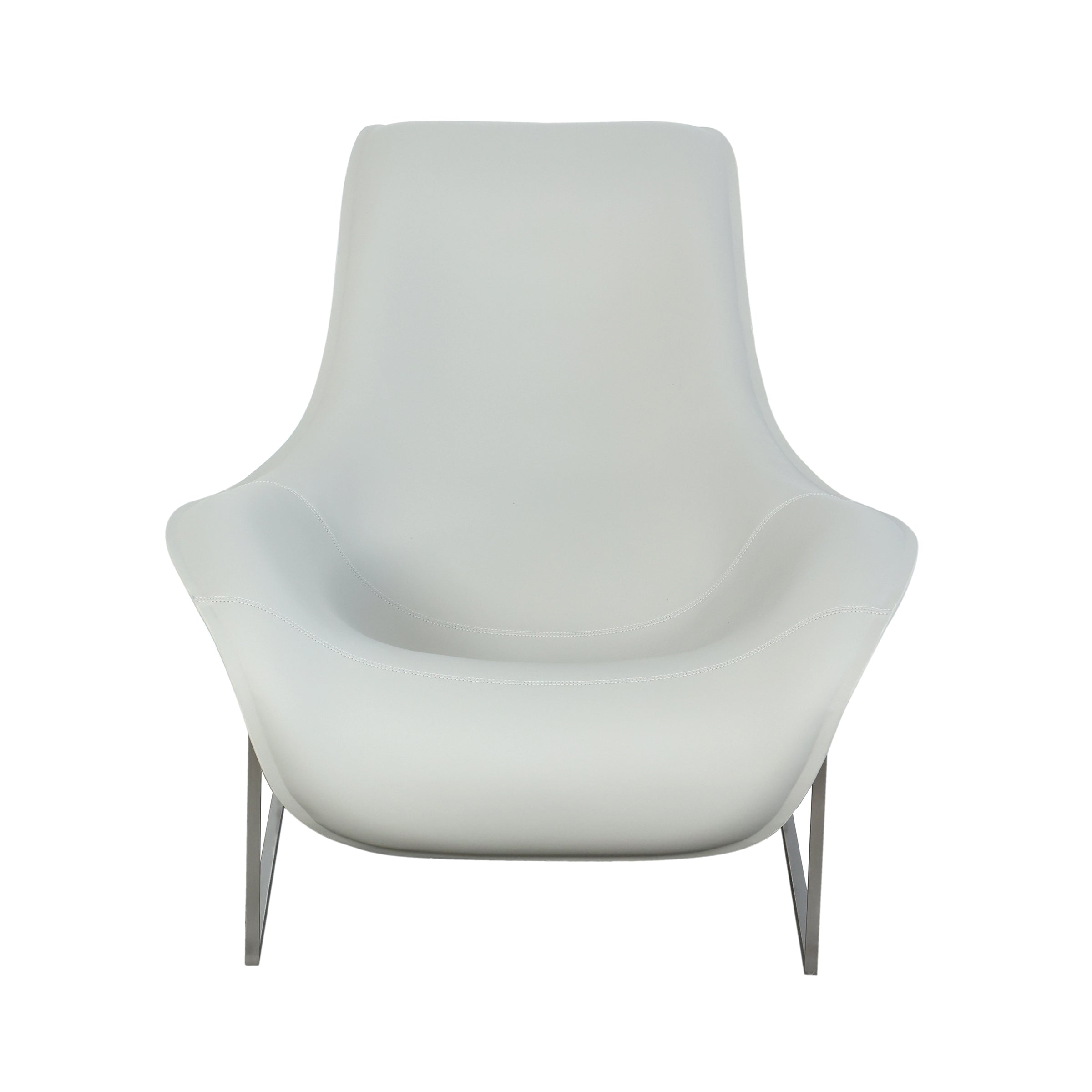 Silla moderna blanca con base metálica - Vilá Decoración - Muebles y decoración en Medellín y Colombia