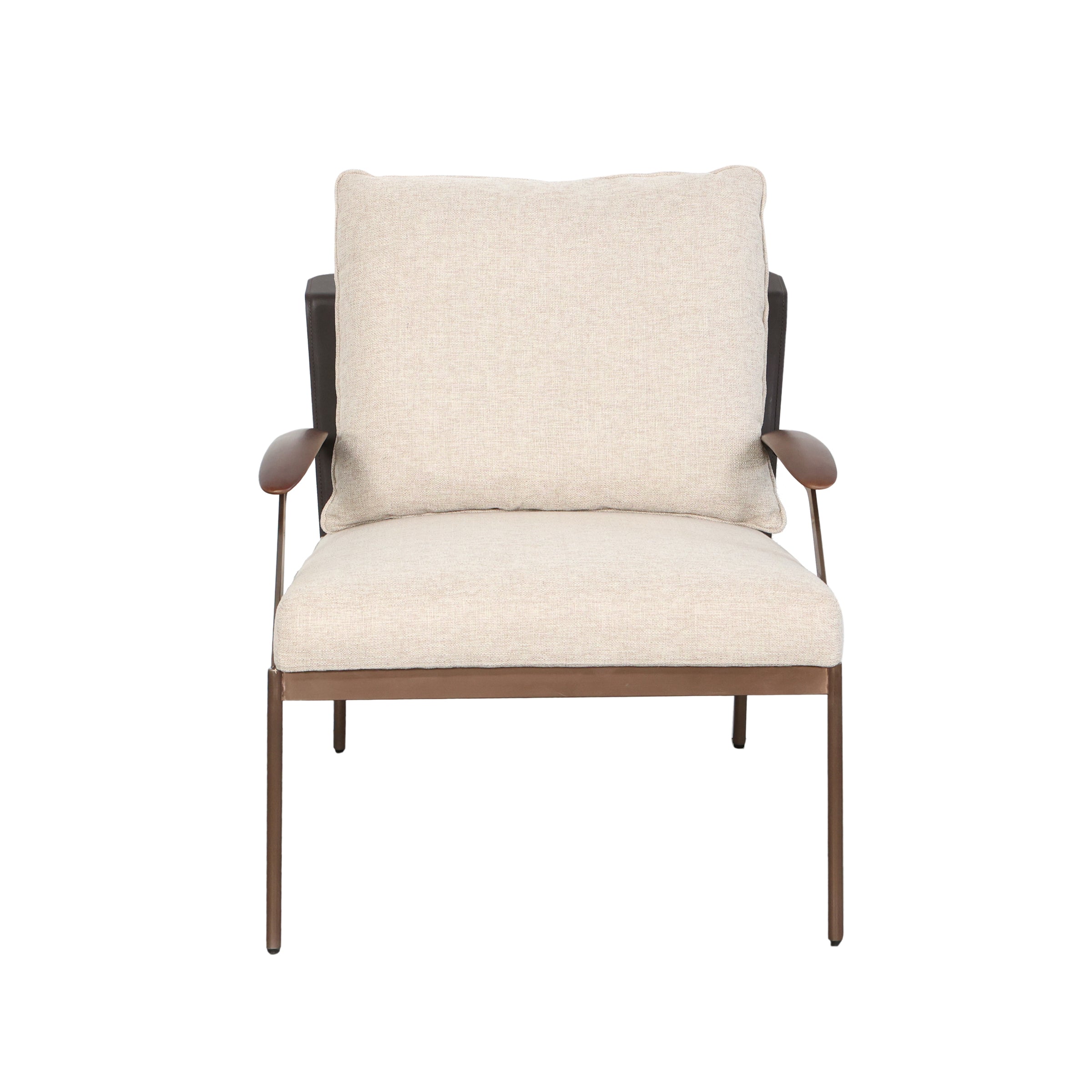 Silla Beige moderna con brazos para interiores y exteriores - Vilá Decoración - Muebles y decoración en Medellín y Colombia