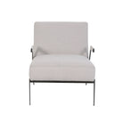 Silla moderna gris claro con brazos y patas negras - Vilá Decoración - Muebles y decoración en Medellín y Colombia