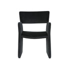 Silla negra tapizada con brazos para comedor y escritorio - Vilá Decoración - Muebles y decoración en Medellín y Colombia