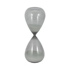 Reloj de arena mediano vidrio transparente y arena gris - Vilá Decoración - Muebles y decoración en Medellín y Colombia