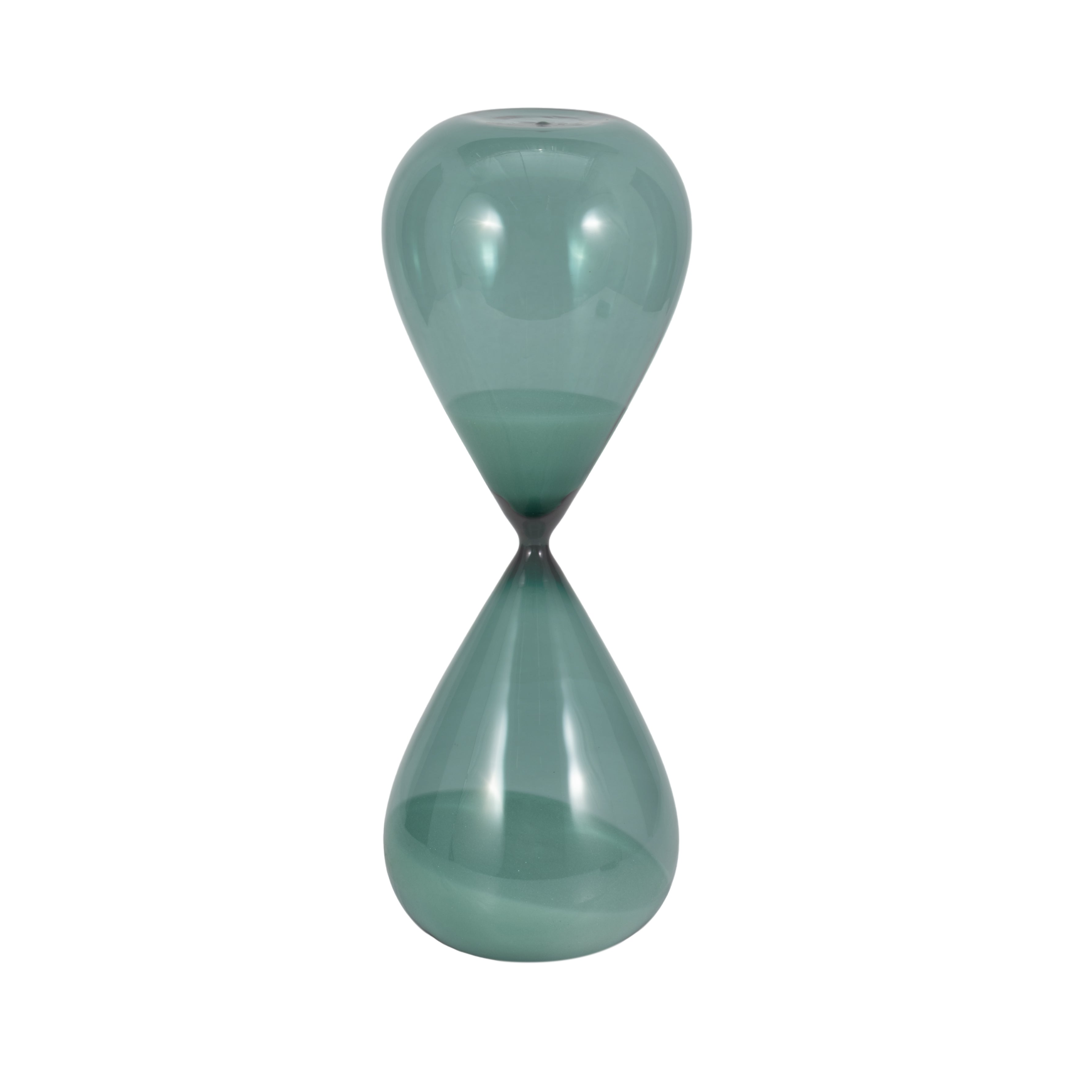 Reloj de arena decorativo verde suave para interiores - Vilá Decoración - Muebles y decoración en Medellín y Colombia