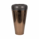 Jarrón metálico decorativo negro y marrón - Vilá Decoración - Muebles y decoración en Medellín y Colombia