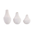 Set de 3 jarrones decorativos de gres blanco - Vilá Decoración - Muebles y decoración en Medellín y Colombia