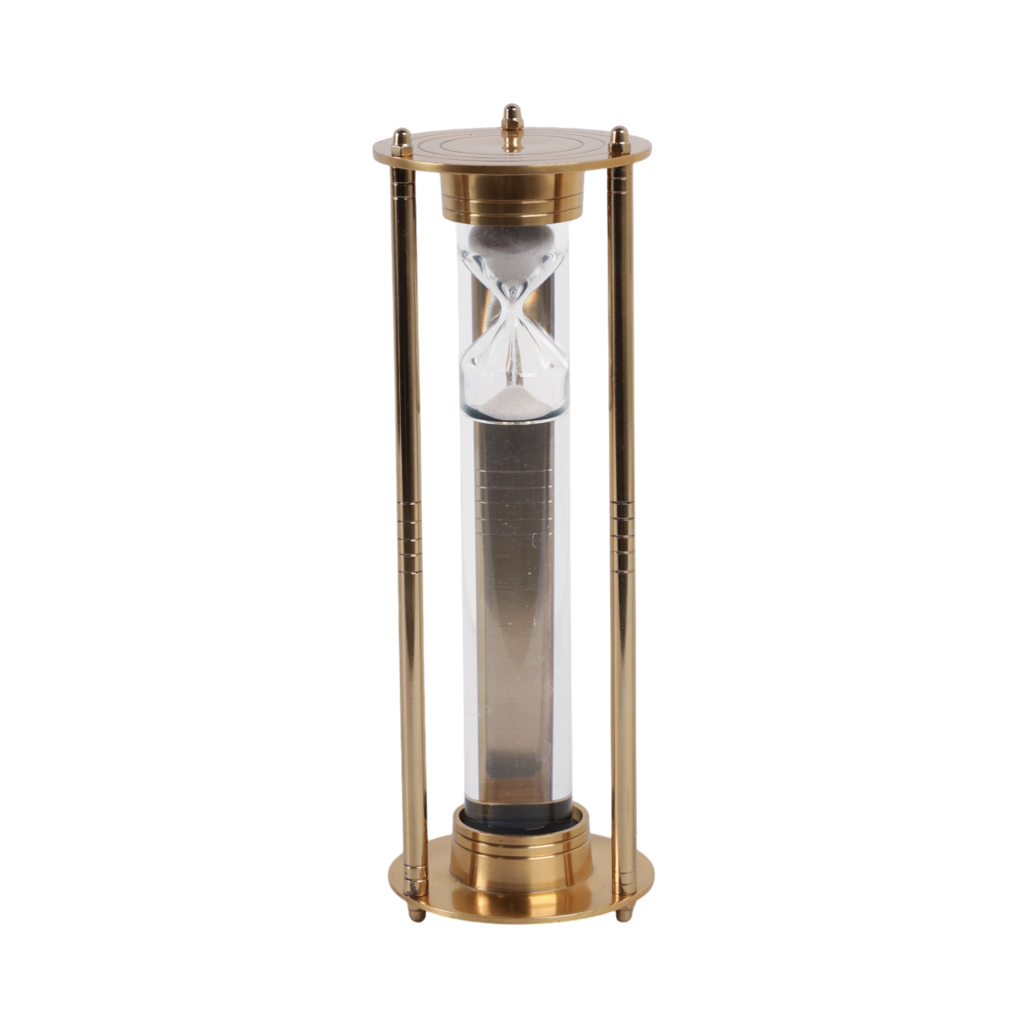 Reloj de arena dorado mediano de escritorio - Vilá Decoración - Muebles y decoración en Medellín y Colombia