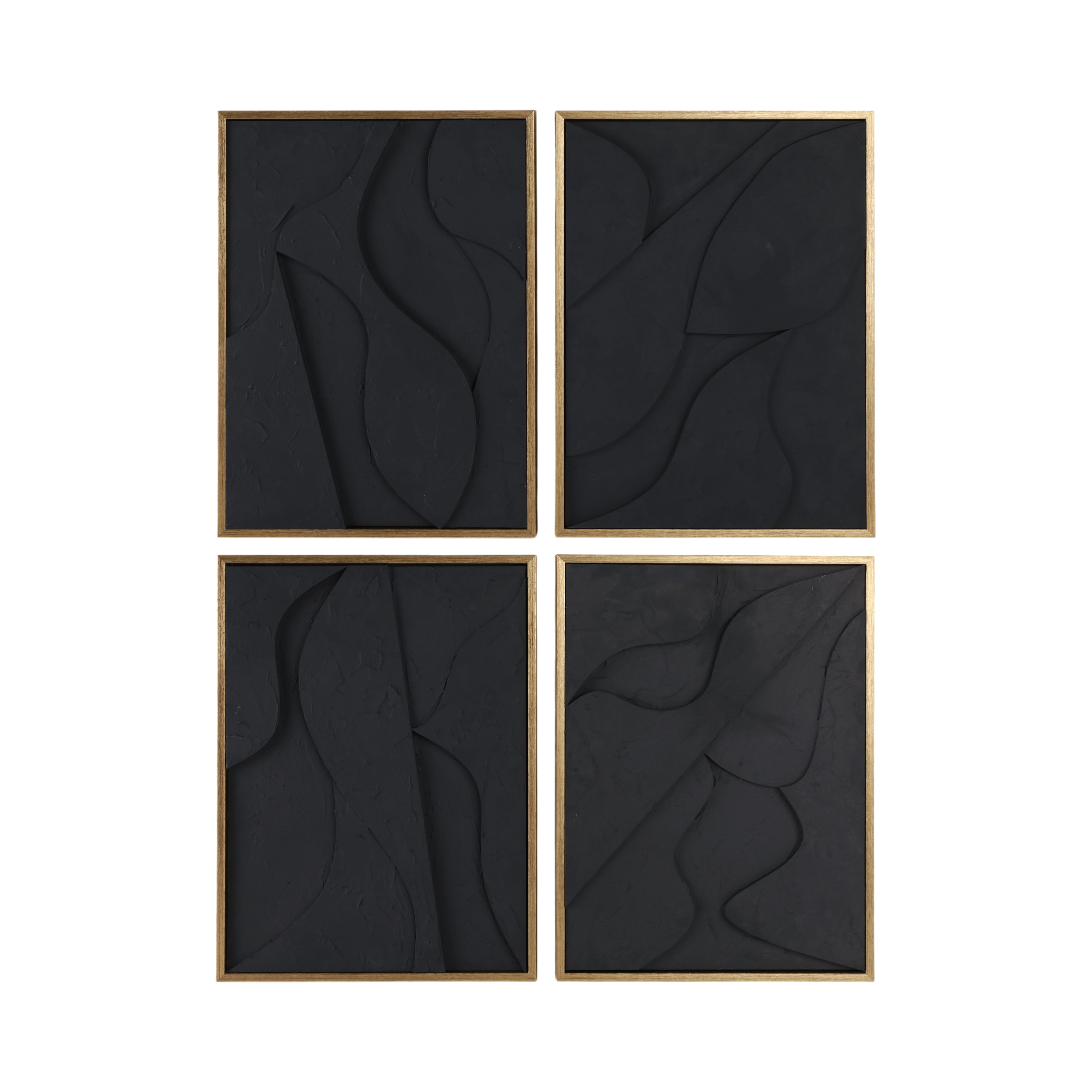 Set de 4 apliques de pared negro y dorado - Vilá Decoración - Muebles y decoración en Medellín y Colombia