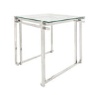 Mesa Auxiliar Cuadrada Plateada - Vilá Decoración 
