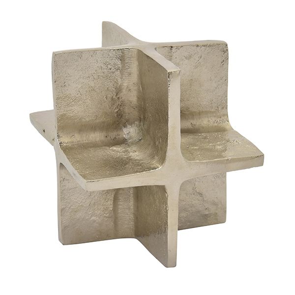 Accesorio Decorativo Geométrico Plateado Pequeño - Vilá Decoración