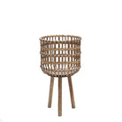Plantador Tejido En Bamboo Pequeño - Vilá Decoración