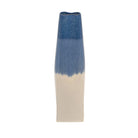 Jarrón Alto de Cerámica Blanco y Azul Pequeño - Vilá Decoración