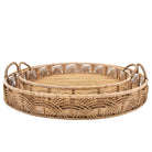 Bandeja De Bamboo Tejido Grande - Vilá Decoración