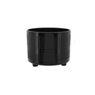 Plantador Circular Negro Grande - Vilá Decoración