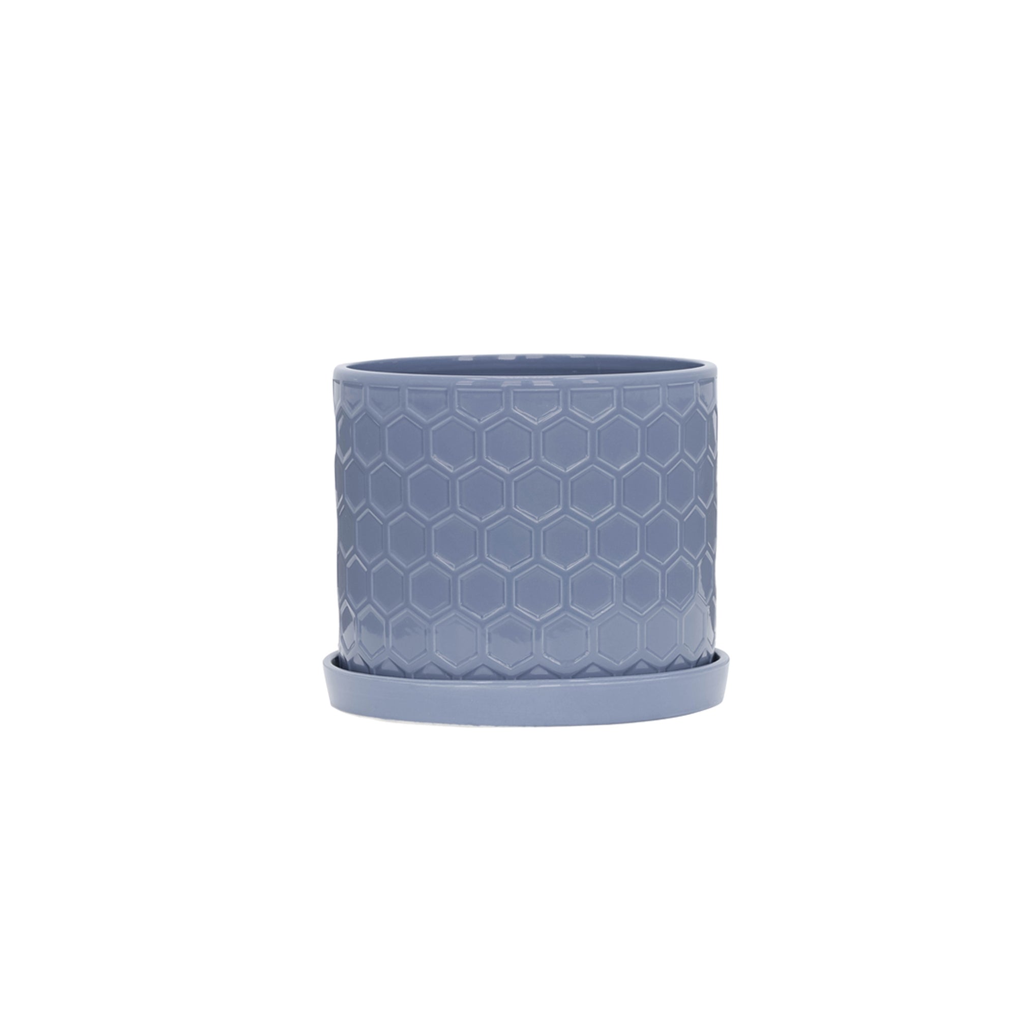 Plantador Circular Azul Pequeño - Vilá Decoración