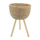 Plantador Tejido De Mimbre - Vilá Decoración
