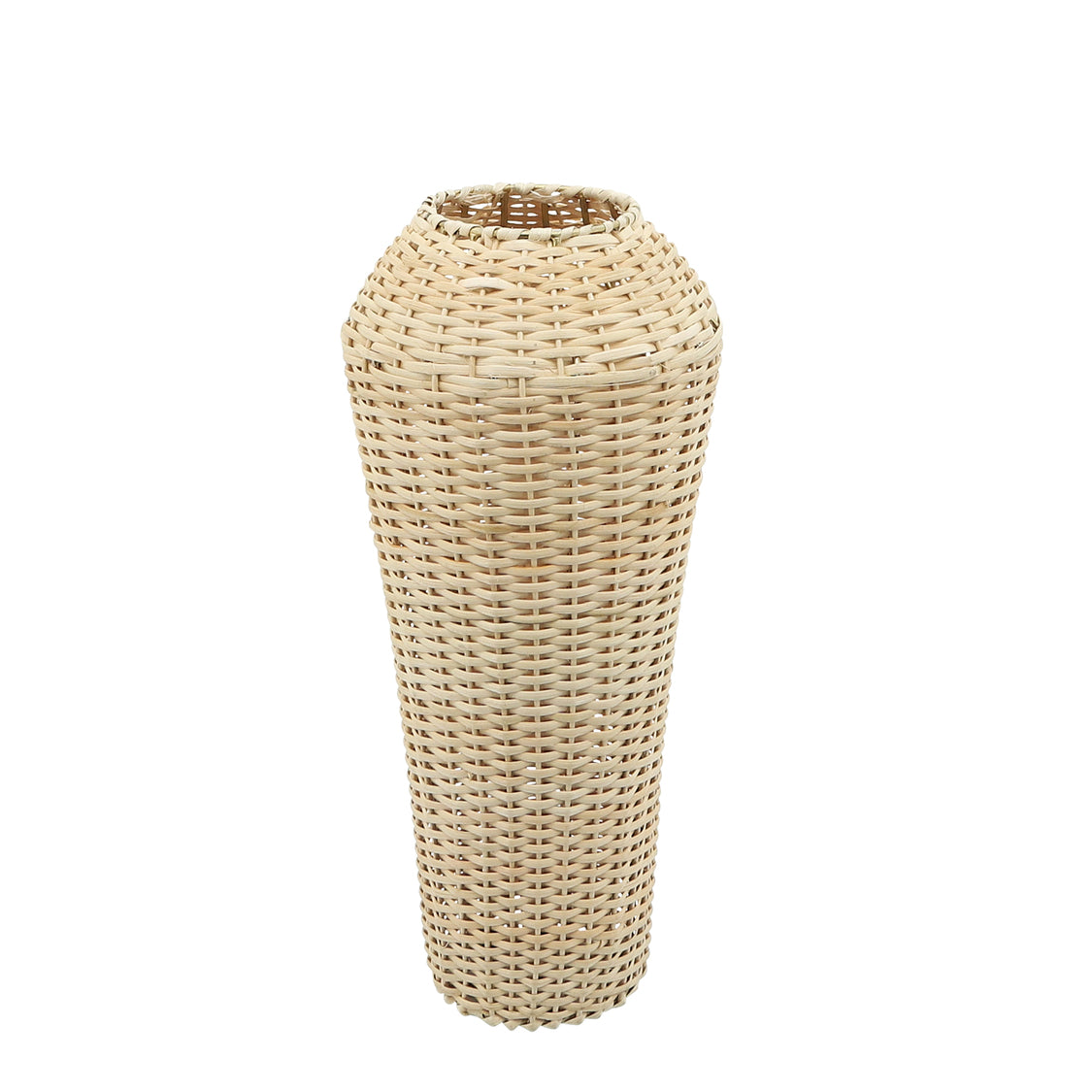 Jarrón Tejido En Fibra Natural Pequeño - Vilá Decoración