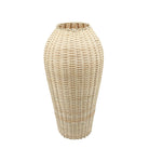 Jarrón Tejido En Fibra Natural Grande - Vilá Decoración