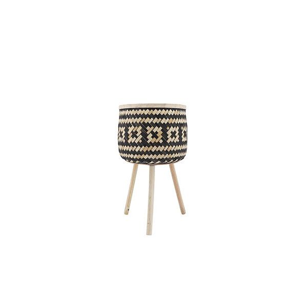 Plantador Tejido Con Patrón Étnico Pequeño - Vilá Decoración