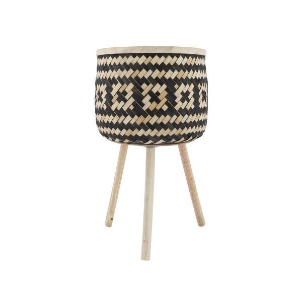 Plantador Tejido Con Patrón Étnico Grande - Vilá Decoración