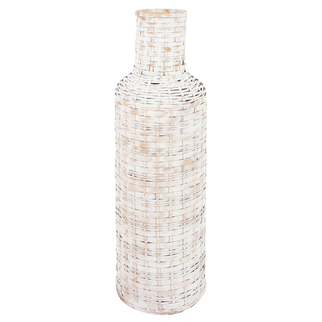 Jarrón Tejido Blanco Grande - Vilá Decoración
