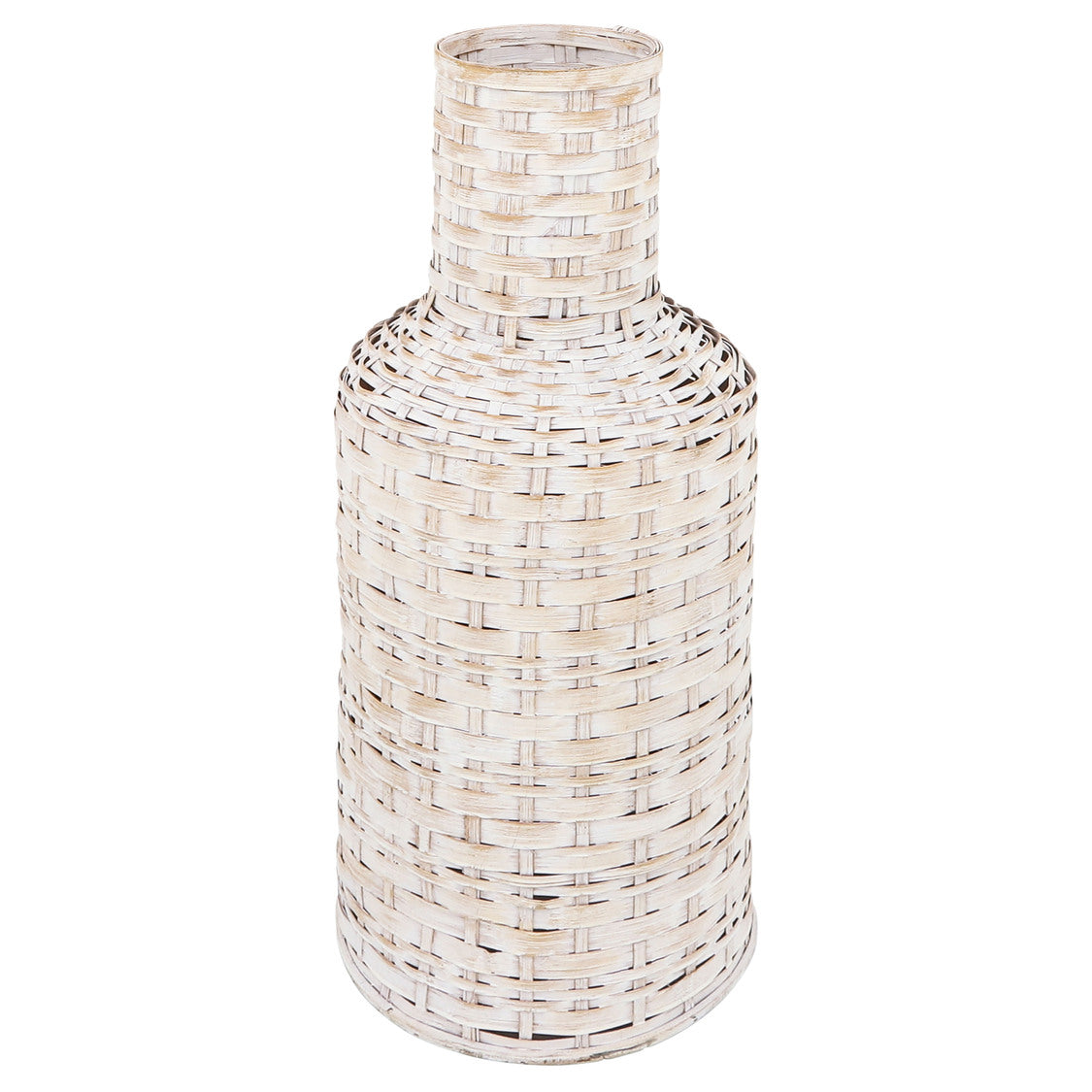 Jarrón Tejido Blanco Pequeño - Vilá Decoración