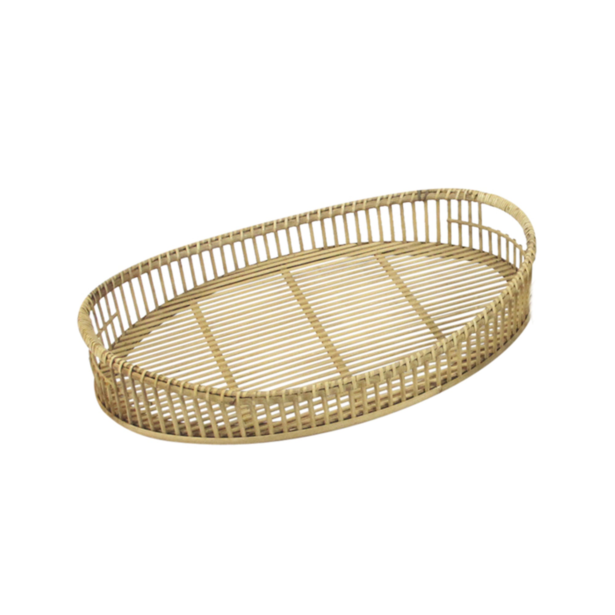 Bandeja Ovalada De Bamboo Grande - Vilá Decoración