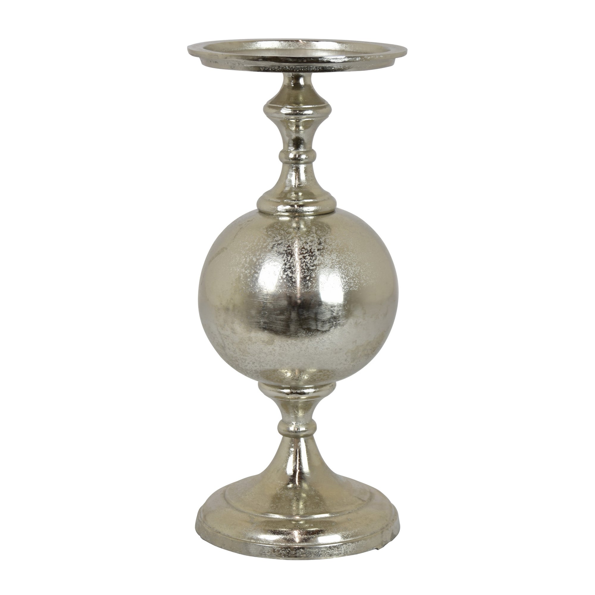 Candelabro de Piso Plateado Pequeño - Vilá Decoración