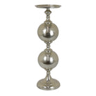 Candelabro de Piso Plateado Mediano - Vilá Decoración