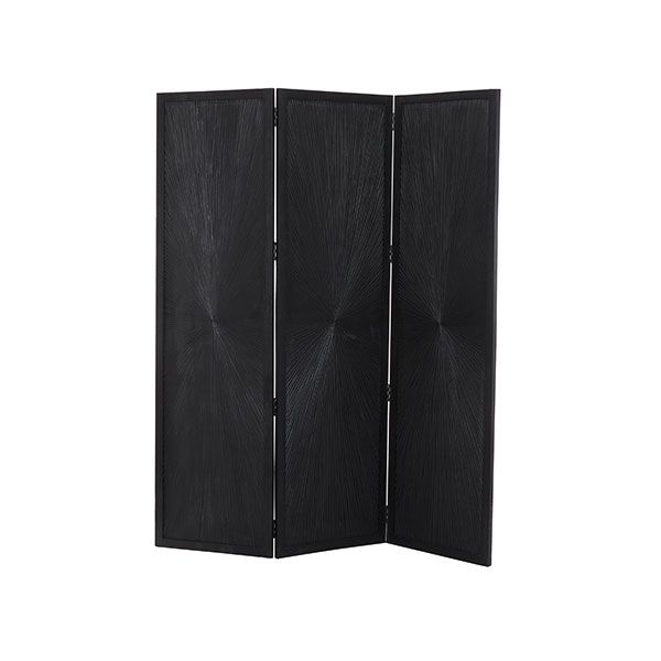 Biombo de Madera Tallada Negro - Vila Decoración